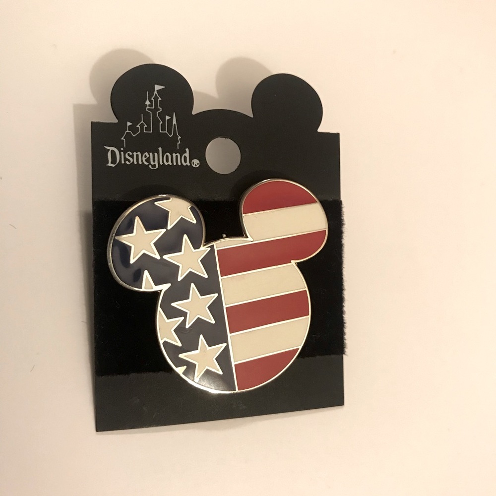 Disneyland Pin, American Flag Mickey Mouse Head Pin, Disney Pin